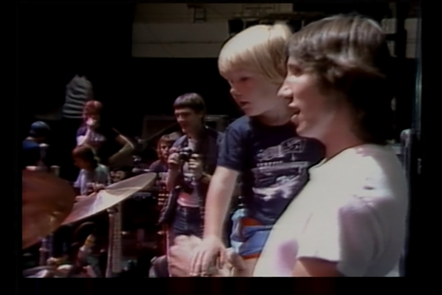 A young Harry Waters and his father, Roger, during The Wall, 1980